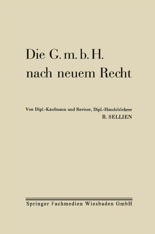 Produktbild: Die G.m.b.H. nach neuem Recht