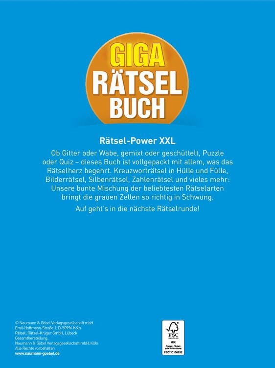 Produktbild: Giga-Rätselbuch 5