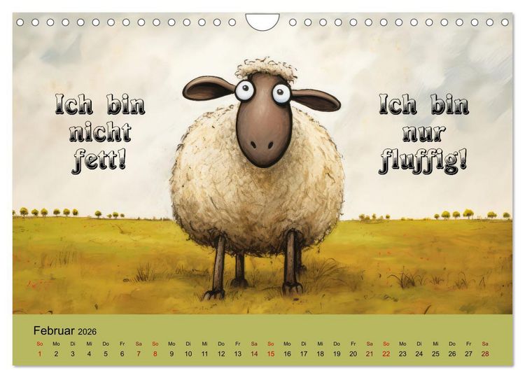 Produktbild: Schafspr&uuml;che (Wandkalender 2026 DIN A4 quer), CALVENDO Monatskalender