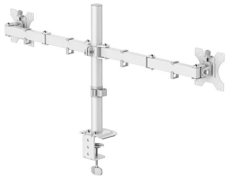 Produktbild: Hama Monitor-Tischhalterung 2 Display(s) 88,9 cm (35") Wei&szlig; H&ouml;henverstellbar, Schwenkbar, Rotierbar, Neigbar