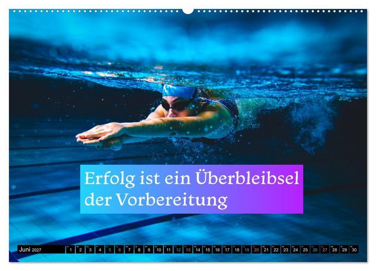 Produktbild: St&auml;rker als gestern &ndash; Sportliche Motivation in Bildern und Spr&uuml;chen (hochwertiger Premium Wandkalender 2027 DIN A2 quer), Kunstdruck in Hochglanz