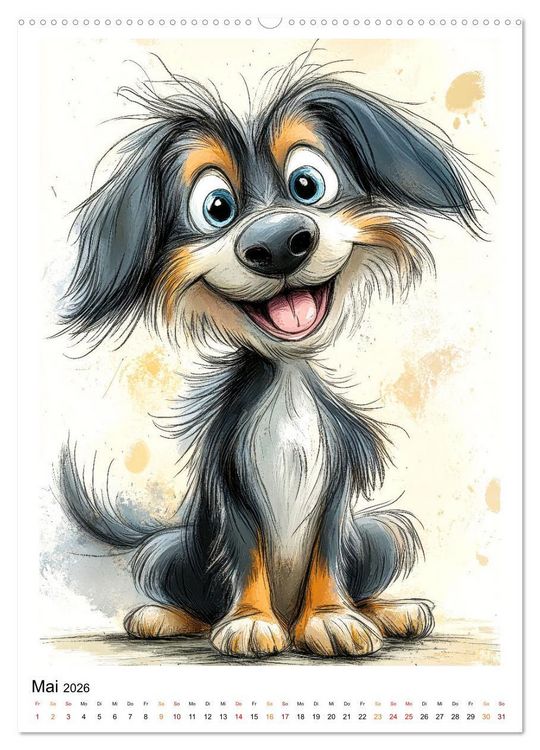 Produktbild: Hunde mit Humor (Wandkalender 2026 DIN A2 hoch), CALVENDO Monatskalender