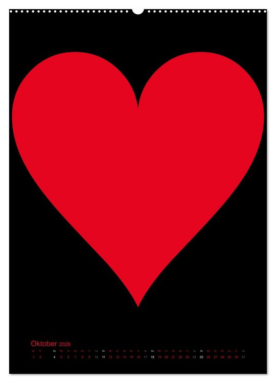 Produktbild: Foto- und Bastelkalender &bdquo;LIEBE&ldquo; in der Farbe Schwarz (Wandkalender 2026 DIN A2 hoch), CALVENDO Monatskalender