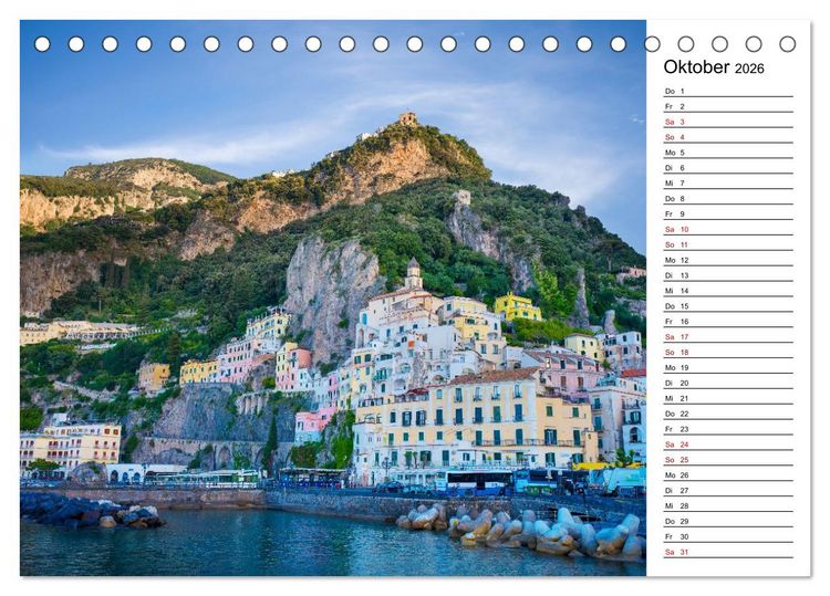 Produktbild: Amalfik&uuml;ste - Der Planer (Tischkalender 2026 DIN A5 quer), CALVENDO Monatskalender