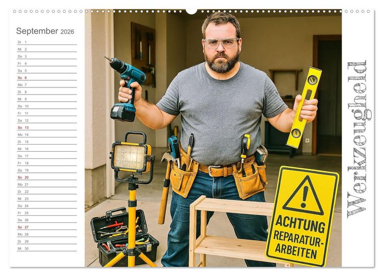 Produktbild: M&auml;nneralarm - Ein Jahr voller herrlicher M&auml;nnlichkeit (Wandkalender 2026 DIN A2 quer), CALVENDO Monatskalender