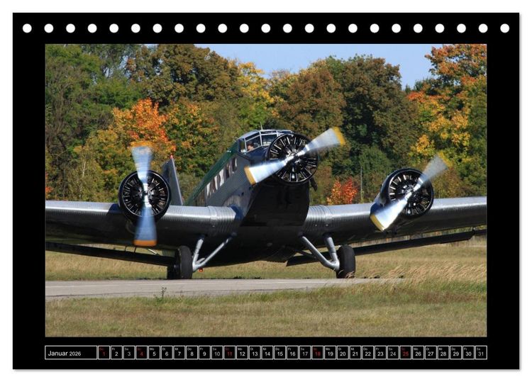 Produktbild: JU-AIR Ju-52 (Tischkalender 2026 DIN A5 quer), CALVENDO Monatskalender