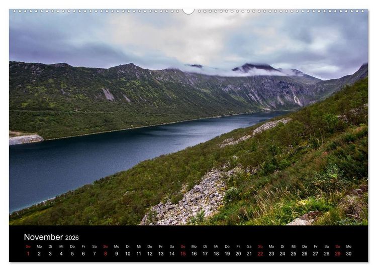 Produktbild: Erlebnis Norwegen: Narvik bis Troms&oslash; (Wandkalender 2026 DIN A2 quer), CALVENDO Monatskalender