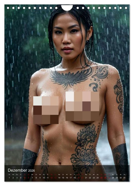 Produktbild: Tattoo Queens Asien (Wandkalender 2026 DIN A4 hoch), CALVENDO Monatskalender