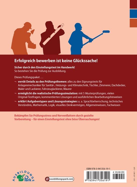 Produktbild: Der Einstellungstest/Eignungstest zur Ausbildung zum: Anlagenmechaniker f&uuml;r Sani