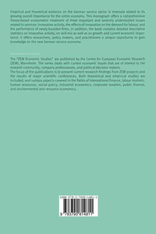 Produktbild: Innovation, Employment, and Firm Performance in the German Service Sector