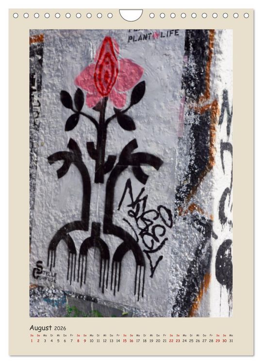 Produktbild: Berlin Love Streetart (Wandkalender 2026 DIN A4 hoch), CALVENDO Monatskalender