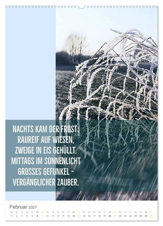 Produktbild: Tagesfarben - Poesie in Wort und Bild (Wandkalender 2027 DIN A2 hoch), CALVENDO Monatskalender