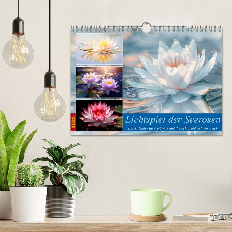 Produktbild: Lichtspiel der Seerosen (Wandkalender 2026 DIN A4 quer), CALVENDO Monatskalender