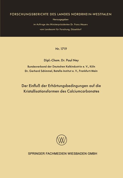 Produktbild: Der Einflu&szlig; der Erh&auml;rtungsbedingungen auf die Kristallisationsformen des Calciumcarbonates