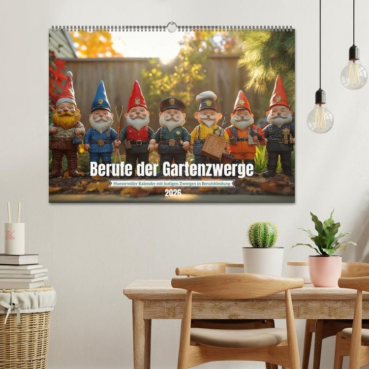 Produktbild: Berufe der Gartenzwerge (Wandkalender 2026 DIN A2 quer), CALVENDO Monatskalender