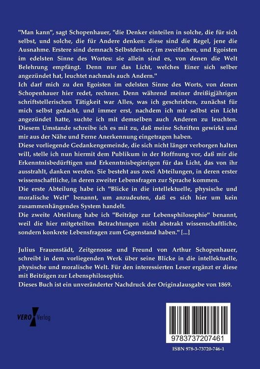 Produktbild: Blicke in die intellektuelle, physische und moralische Welt