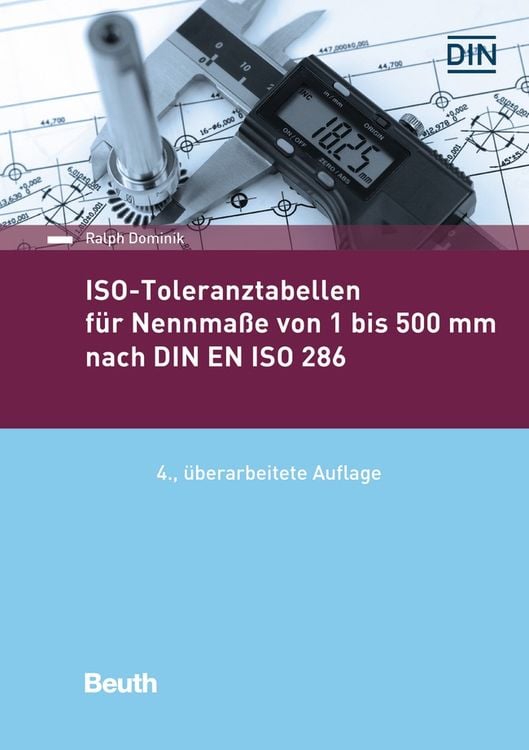 Bild vom Artikel ISO-Toleranztabellen für Nennmaße von 1 bis 500 mm nach DIN EN ISO 286 vom Autor Ralph Dominik