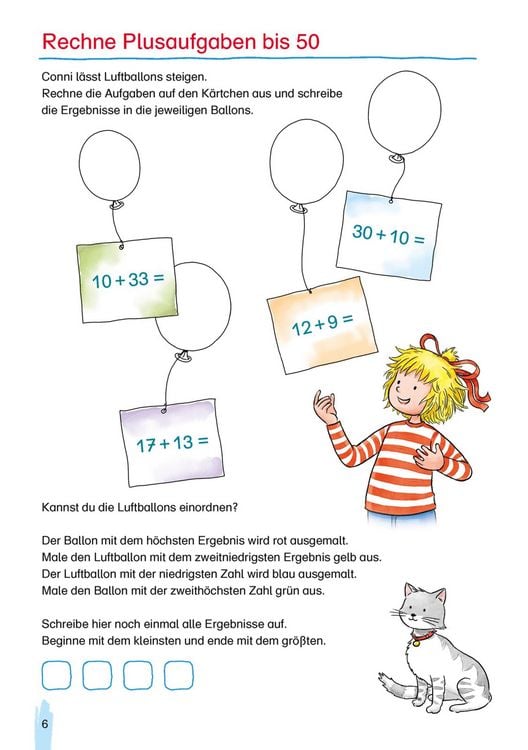 Produktbild: Conni Gelbe Reihe (Besch&auml;ftigungsbuch): Rechnen von 1 bis 100