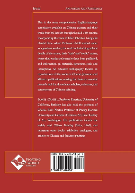 Produktbild: Cahill, J: Index of Early Chinese Painters and Paintings