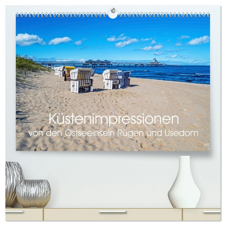 Produktbild: K&uuml;stenimpressionen von den Ostseeinseln R&uuml;gen und Usedom (hochwertiger Premium Wandkalender 2026 DIN A2 quer), Kunstdruck in Hochglanz