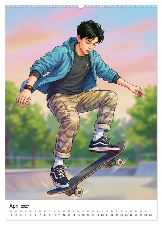Produktbild: Level Up - Skate Vibes (hochwertiger Premium Wandkalender 2027 DIN A2 hoch), Kunstdruck in Hochglanz