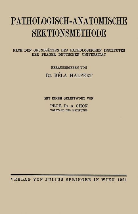 Produktbild: Pathologisch-anatomische Sektionsmethode