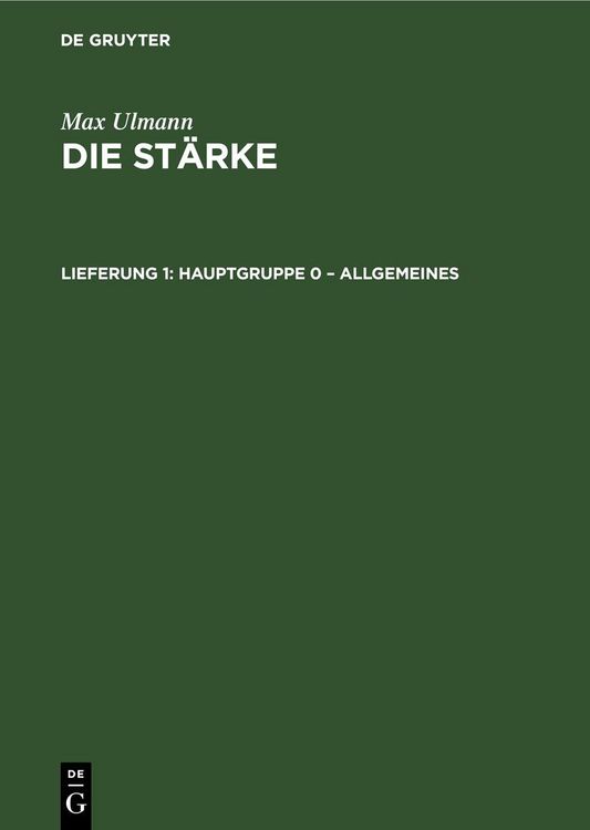 Produktbild: Hauptgruppe 0 &ndash; Allgemeines