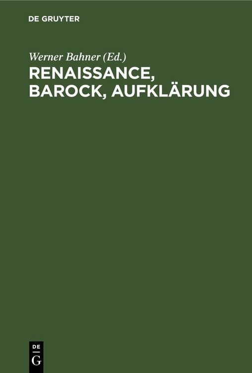 Produktbild: Renaissance, Barock, Aufkl&auml;rung