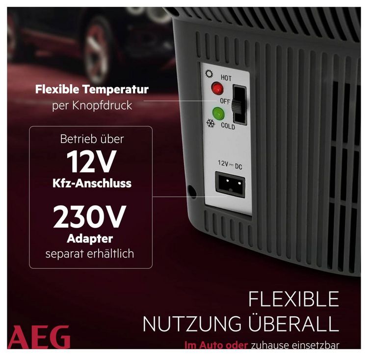 Produktbild: AEG Bordbar BK16 K&uuml;hlbox & Heizbox Thermoelektrisch 12 V/DC Grau 16 l <Max/> 20 &deg;C unter Umgebungstemperatur