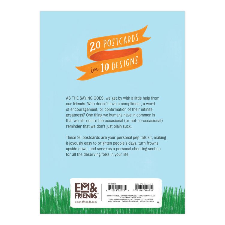 Produktbild: Pep Talk Postcard Book, 20 Postcards (2 Each 10 Styles)
