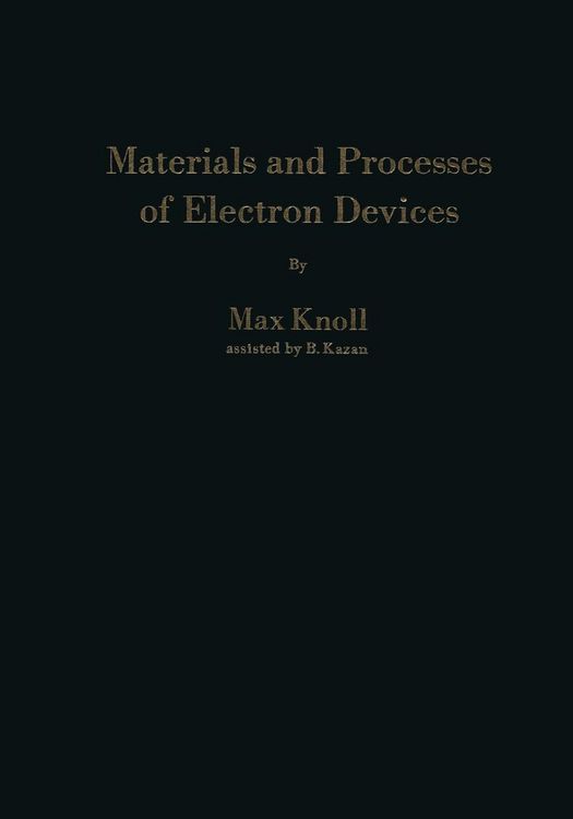 Produktbild: Materials and Processes of Electron Devices