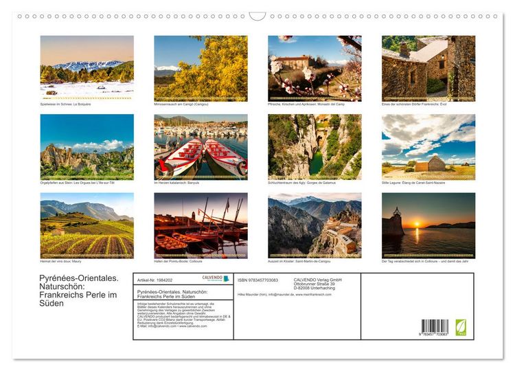 Produktbild: Pyr&eacute;n&eacute;es-Orientales. Natursch&ouml;n: Frankreichs Perle im S&uuml;den (Wandkalender 2026 DIN A2 quer), CALVENDO Monatskalender