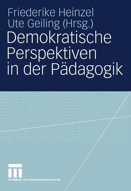 Produktbild: Demokratische Perspektiven in der P&auml;dagogik
