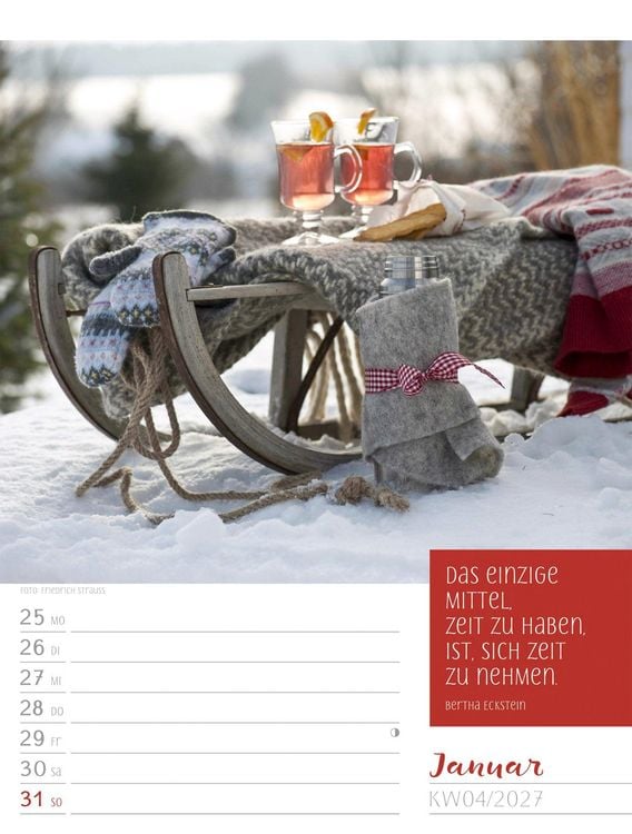 Produktbild: Augenblicke der Achtsamkeit Wochenplaner Kalender 2027