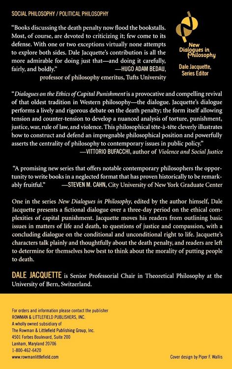 Produktbild: Dialogues on the Ethics of Capital Punishment