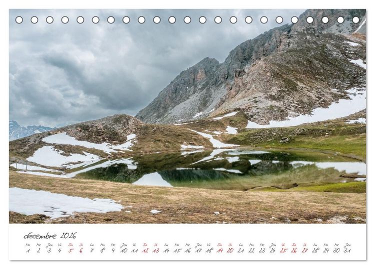Produktbild: Le col de l'Izoard sur la route des Grandes Alpes (Calendrier de bureau 2026 DIN A5 vertical), CALVENDO calendrier mensuel
