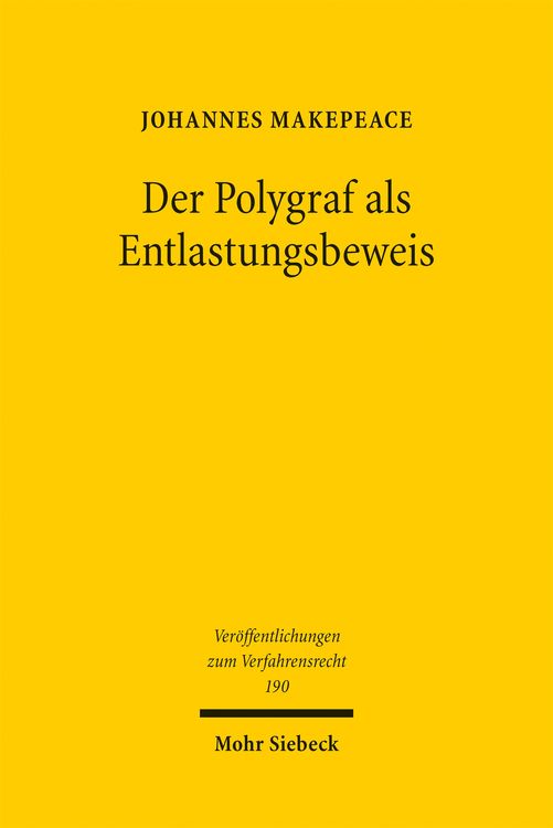 Produktbild: Der Polygraf als Entlastungsbeweis