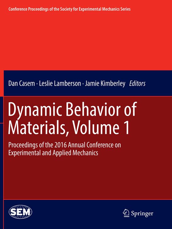 Produktbild: Dynamic Behavior of Materials, Volume 1