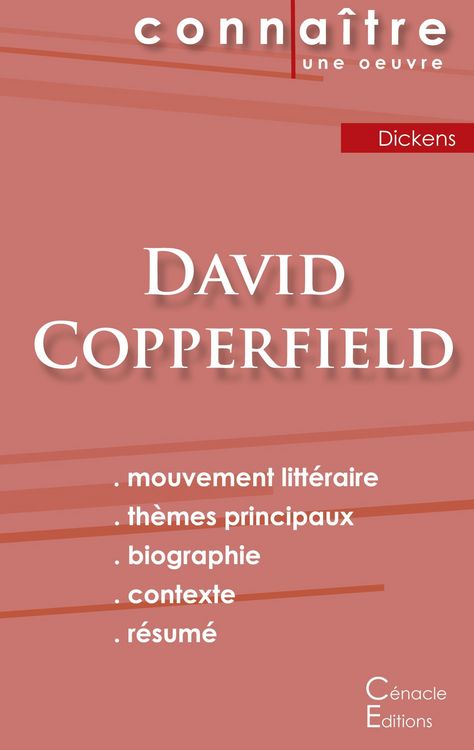 Produktbild: Fiche de lecture David Copperfield de Charles Dickens (Analyse litt&eacute;raire de r&eacute;f&eacute;rence et r&eacute;sum&eacute; complet)