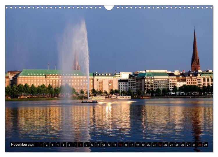 Produktbild: Hamburg - Alster (Wandkalender 2026 DIN A3 quer), CALVENDO Monatskalender