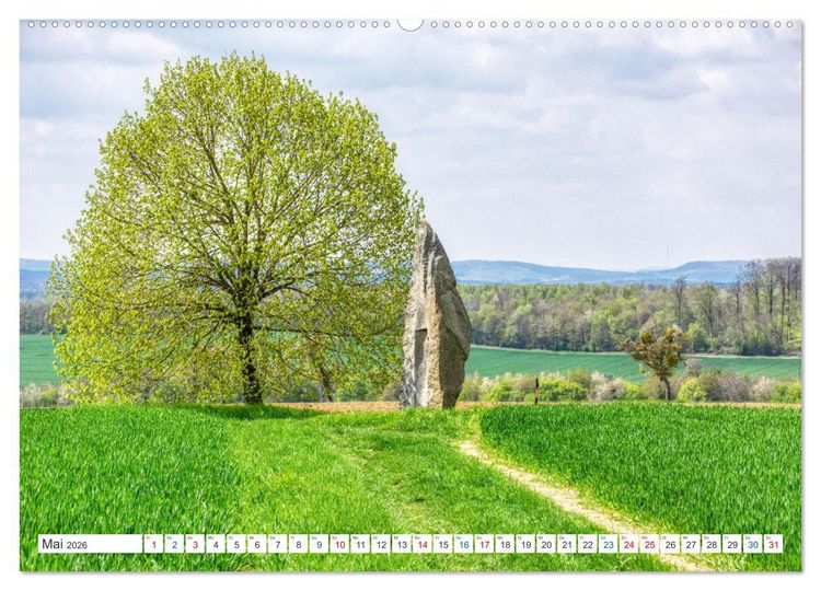 Produktbild: Steine an der Grenze - Wanderbare Kunst (hochwertiger Premium Wandkalender 2026 DIN A2 quer), Kunstdruck in Hochglanz