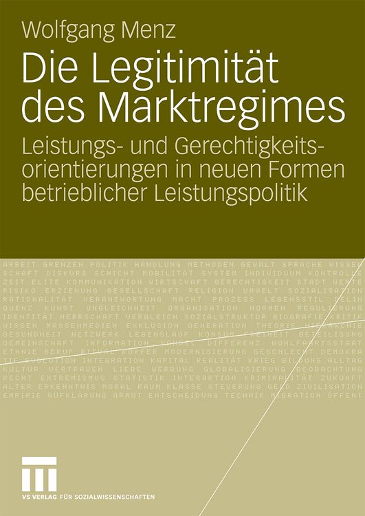 Produktbild: Die Legitimit&auml;t des Marktregimes