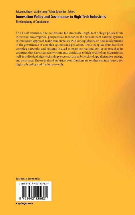 Produktbild: Innovation Policy and Governance in High-Tech Industries