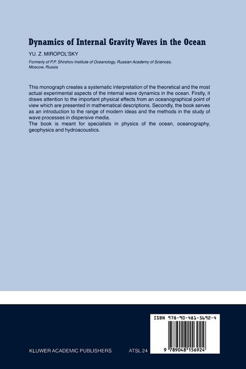 Produktbild: Dynamics of Internal Gravity Waves in the Ocean