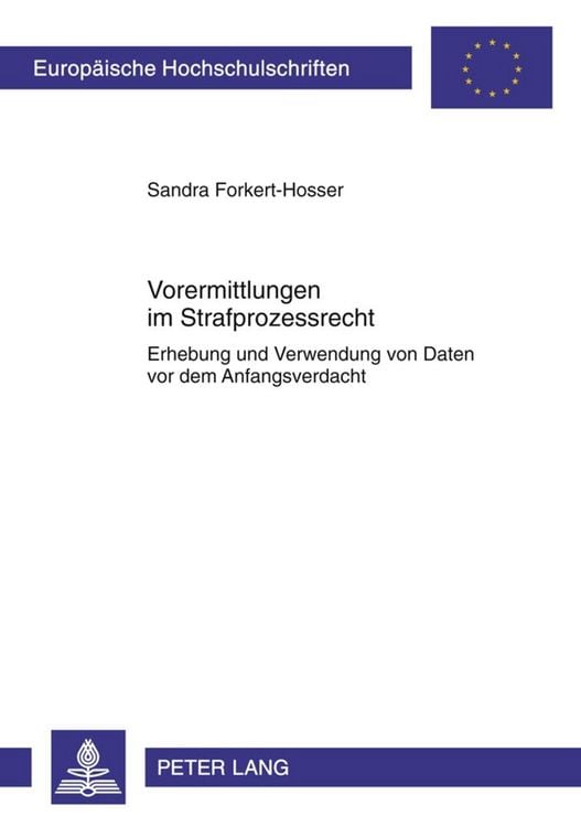 Produktbild: Vorermittlungen im Strafprozessrecht