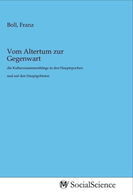 Produktbild: Vom Altertum zur Gegenwart