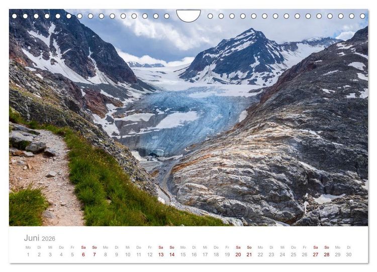 Produktbild: Die Alpen - Wandern durch die sch&ouml;nste Bergregion Europas. (Wandkalender 2026 DIN A4 quer), CALVENDO Monatskalender