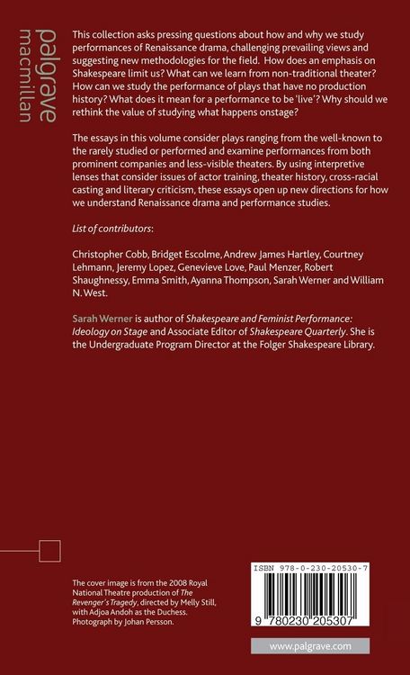 Produktbild: New Directions in Renaissance Drama and Performance Studies