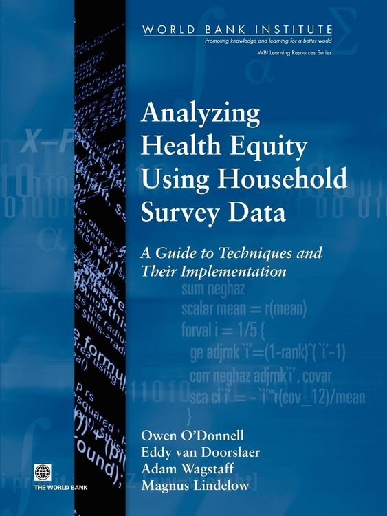 Produktbild: Analyzing Health Equity Using Household Survey Data