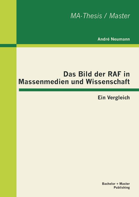 Produktbild: Das Bild der RAF in Massenmedien und Wissenschaft: Ein Vergleich
